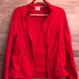 Red Fleece Zip-Up